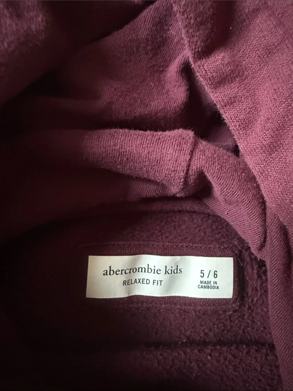 Abercrombie Kids Burgundy Pullover Hoodie